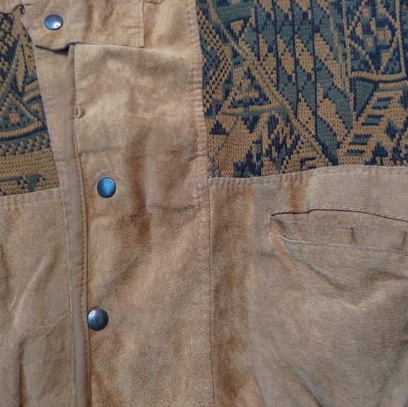 Vintage Navajo Bomber Jacke Genuine Suede - Picture 3 of 11